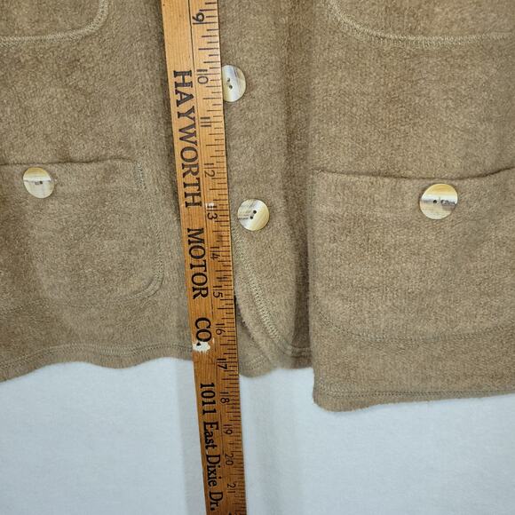 Vintage Chicos Sweater Womens Sz Large Beige Button Up Long Sleeve Grandma Warm - Picture 11 of 15